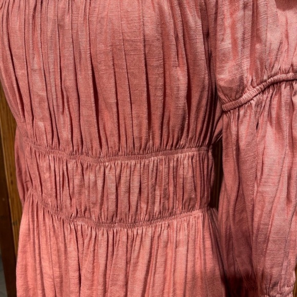 Cult Gaia NWT Pink Stella Linen-blend Midi Dress size Large - Picture 7 of 10